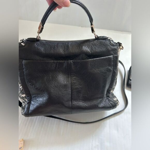 Coach Madison Sadie Flap Crossbody Satchel and Wallet in Two Tone Python - Picture 6 of 16